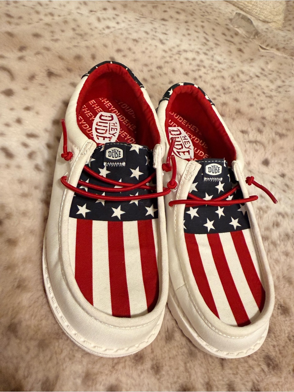 Hey Dude Boys Size 3 - Americana Loafers
Red White Blue Fourth 4th of July